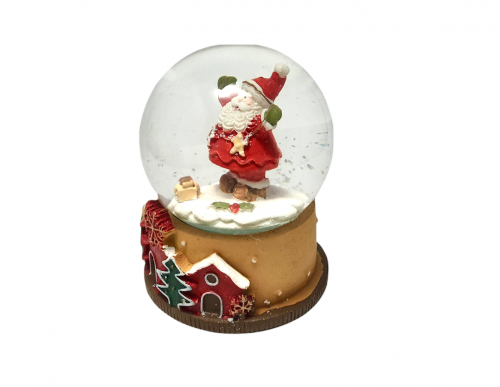 Sfera Boule Vetro Babbo Natale Rosso Mani in Alto 683824